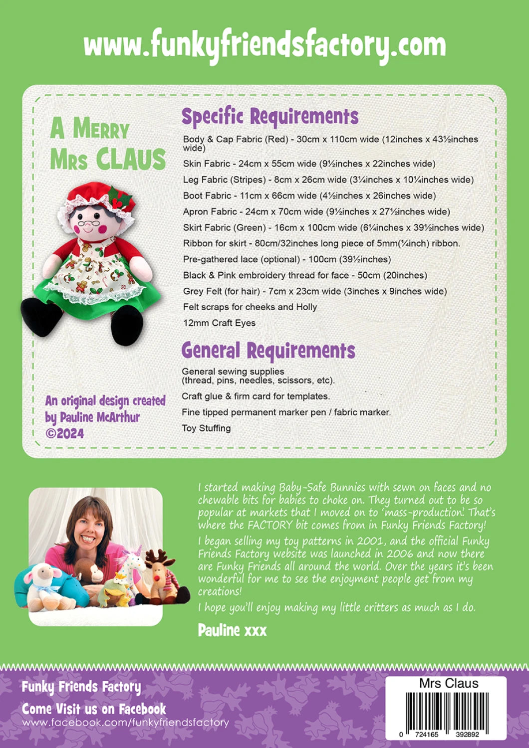 Funky Friends Factory Merry Mrs Claus