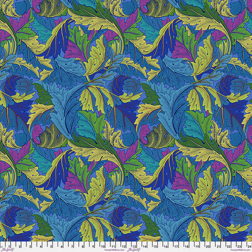 Kaffe x Morris & Co. Acanthus - Cobalt - Black Rabbit Fabric Inc.