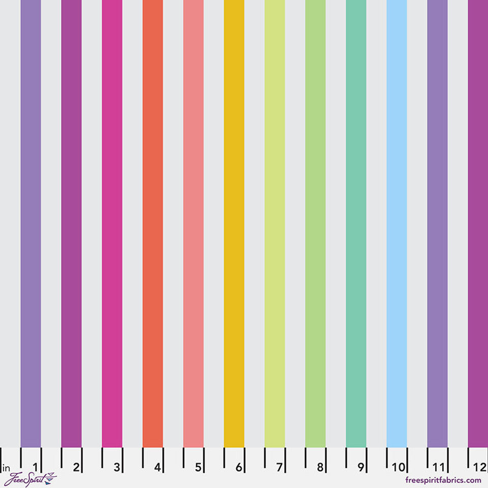 Tula Pink True Colors Graywork Disco Stripe - Whisper