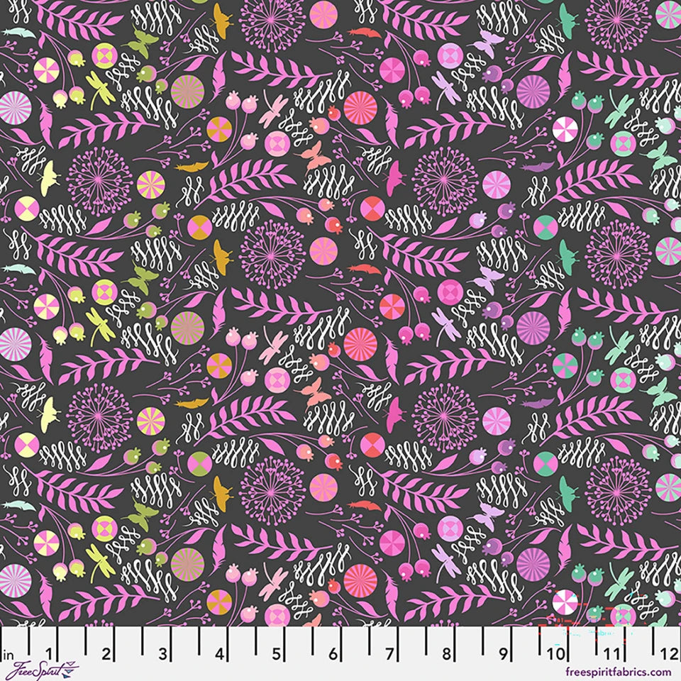***PRE-ORDER*** Tula Pink Prince Charming Déjà Vu Dandelion - Licorice