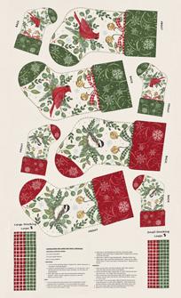Panel: When Snow Falls Stocking Panel 24" x 45"