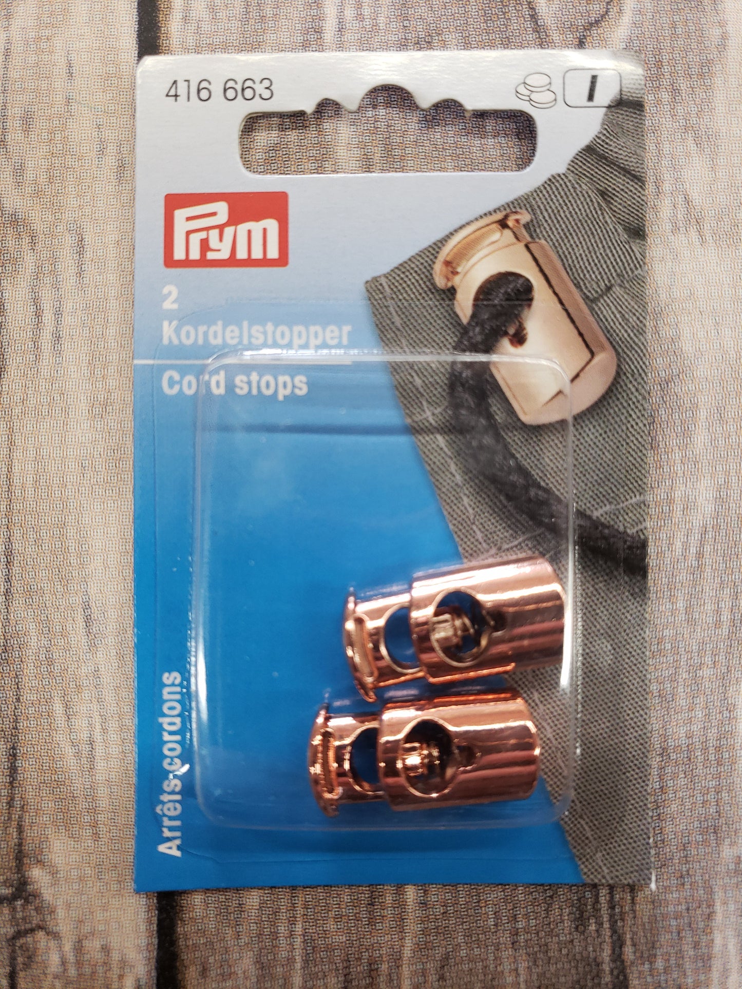 Rose gold 1 hole cord stop - Black Rabbit Fabric Inc.