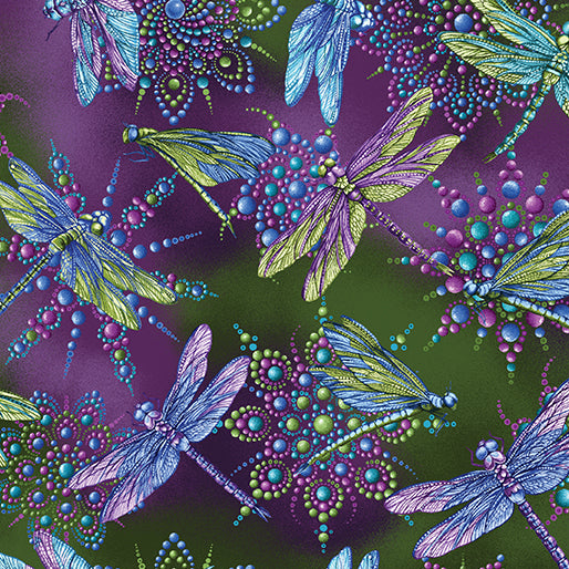 Benartex Dragonfly Wonder Small Dragonfly - Plum