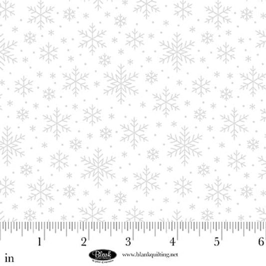 Blank Morning Mist IX White On White - Snowflakes