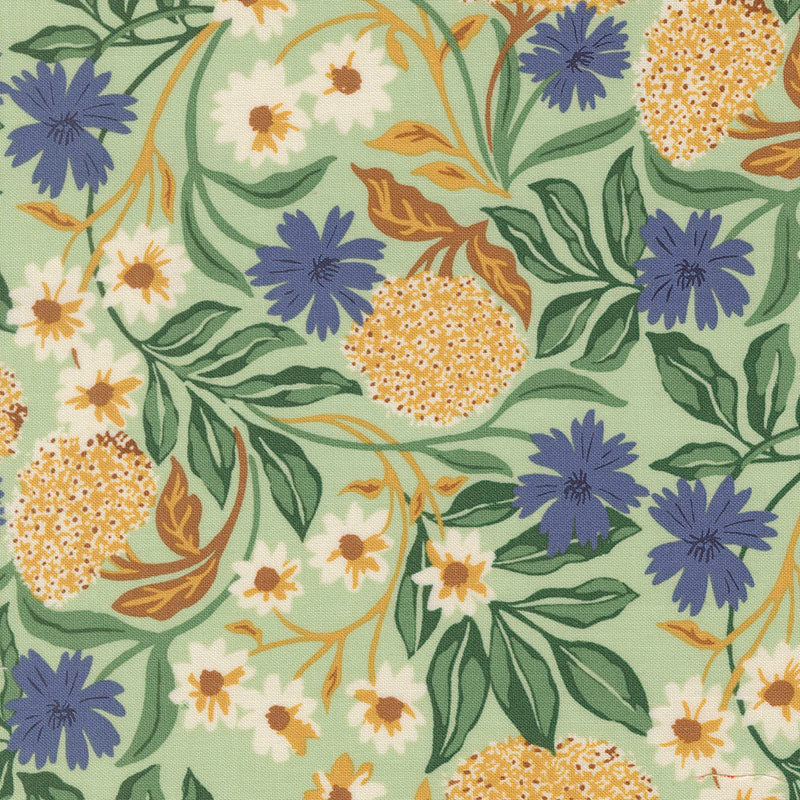 Moda Brookside Forage Floral - Breeze - Black Rabbit Fabric Inc.