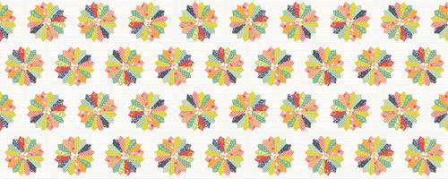 Moda Raspberry Summer Dresden 24" x 60" Panel - Multi