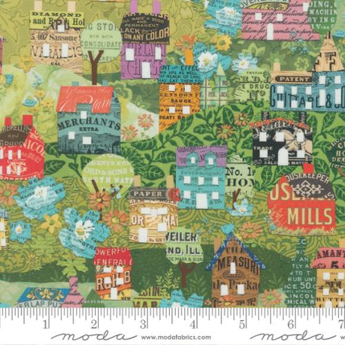 Moda Paper Hamlet Landscape Collage - Black Rabbit Fabric Inc.