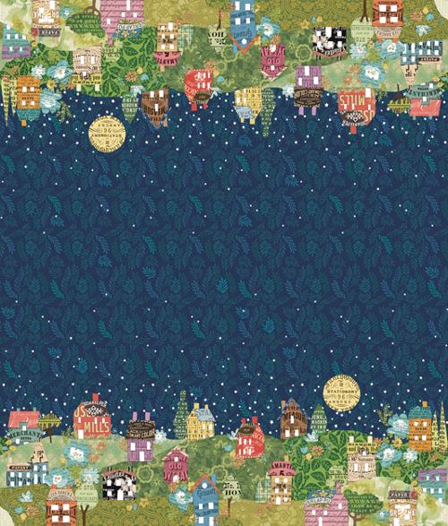 Moda Paper Hamlet Double Border - Black Rabbit Fabric Inc.