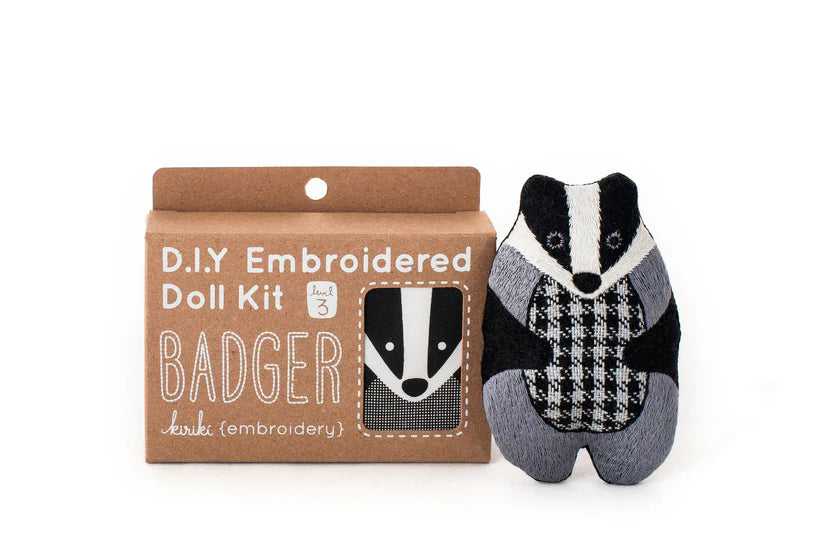 ***PRE-ORDER*** Kiriki Embroidery Kit: Badger