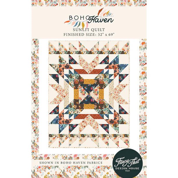 Quilt Kit - Boho Haven Sunlit Quilt - Black Rabbit Fabric Inc.