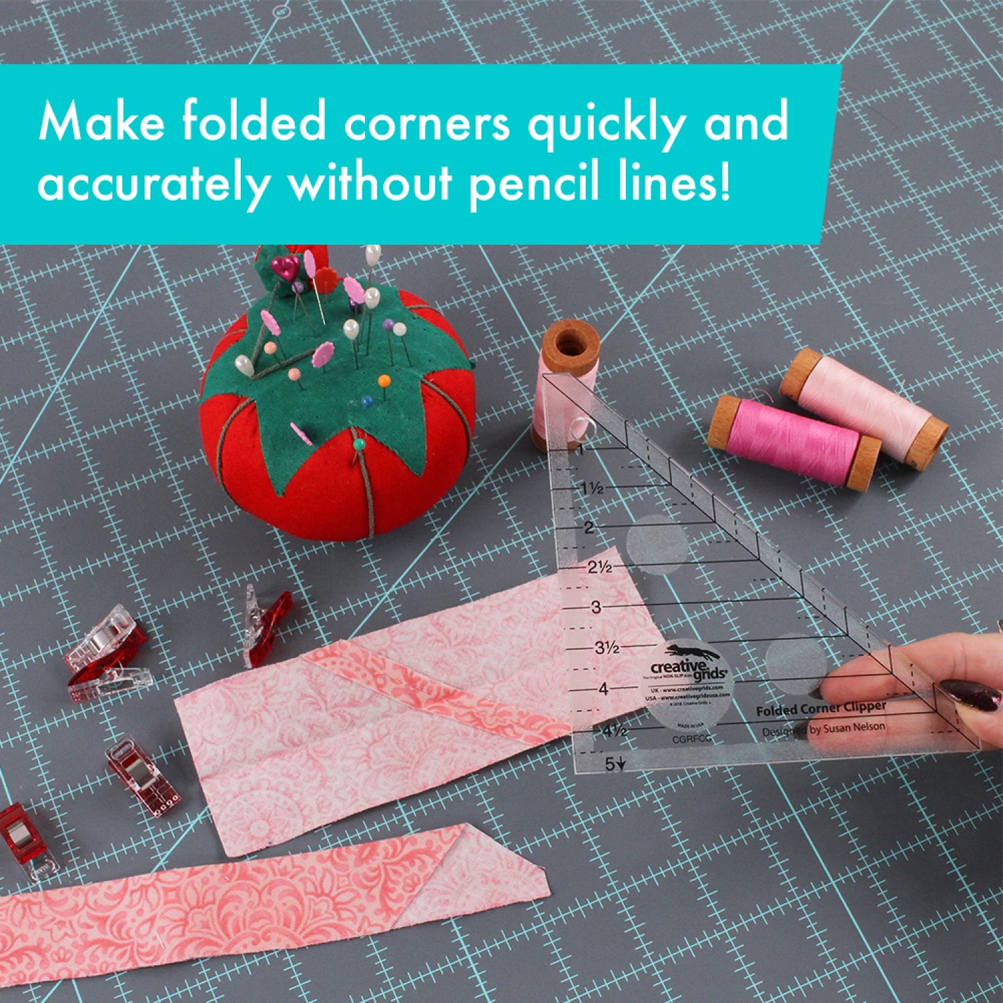 Creative Grids Quilt Ruler Folded Corner Clipper Tool
