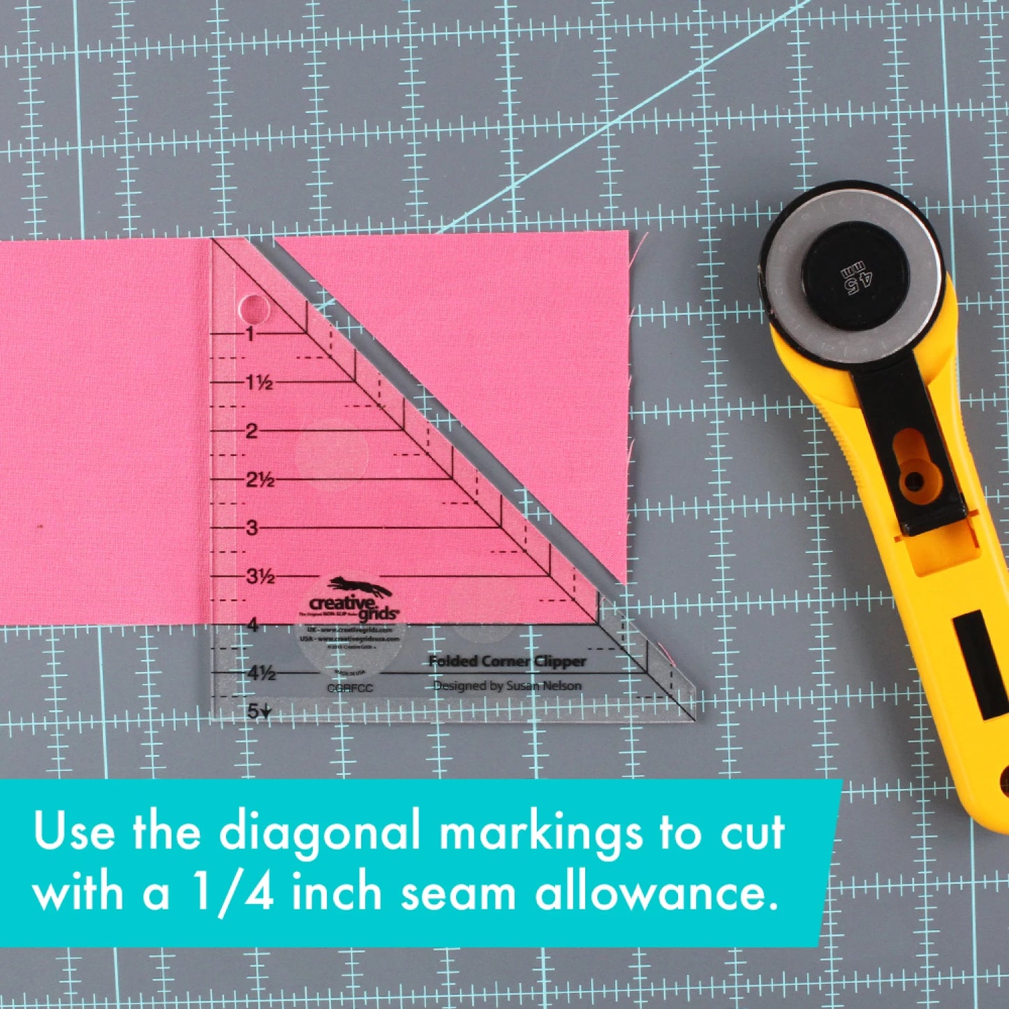 Creative Grids Quilt Ruler Folded Corner Clipper Tool
