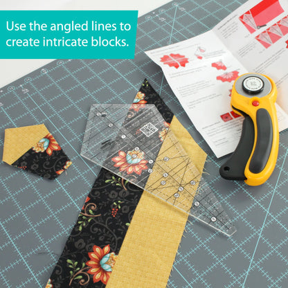 Creative Grids Quilt Ruler Starburst 30 Degree Triangle 9-1/2in