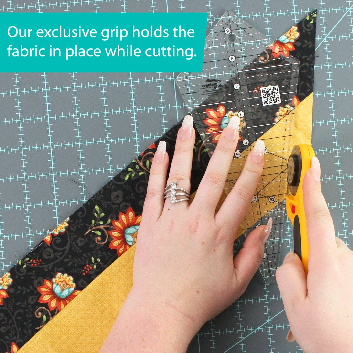 Creative Grids Quilt Ruler Starburst 30 Degree Triangle 9-1/2in