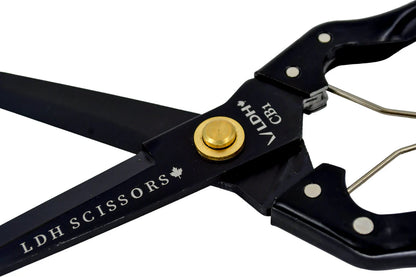 LDH Scissors Midnight Edition Batting Shears 14" - Black Rabbit Fabric Inc.