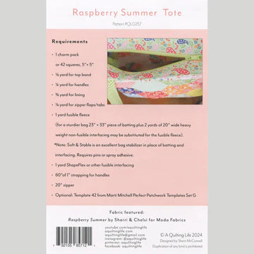 Paper Pattern - Raspberry Summer Tote