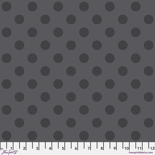 Tula Pink True Colors Graywork Pom Pom - Carbon - Black Rabbit Fabric Inc.