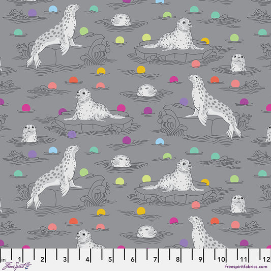 Tula Pink Graywork Seal the Deal - Shadow