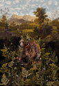 Among the Ferns Bear 30”x43” Panel