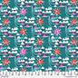 Free Spirit Colori Waves - Teal - Black Rabbit Fabric Inc.