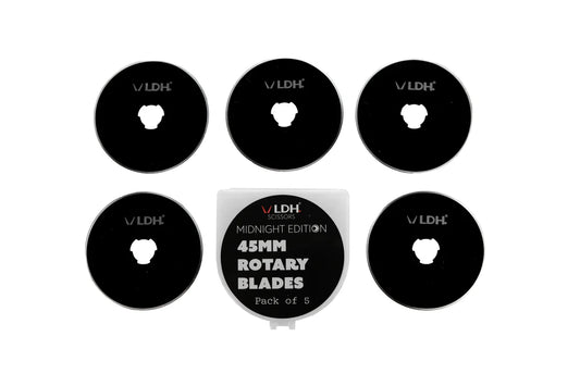 LDH Scissors Midnight Edition Rotary Blades 45mm - Black Rabbit Fabric Inc.