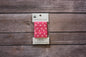 3/4" Stylish Fold-Over Elastic, 1 Yard, Reversible No-Slip Pink Hearts - Black Rabbit Fabric