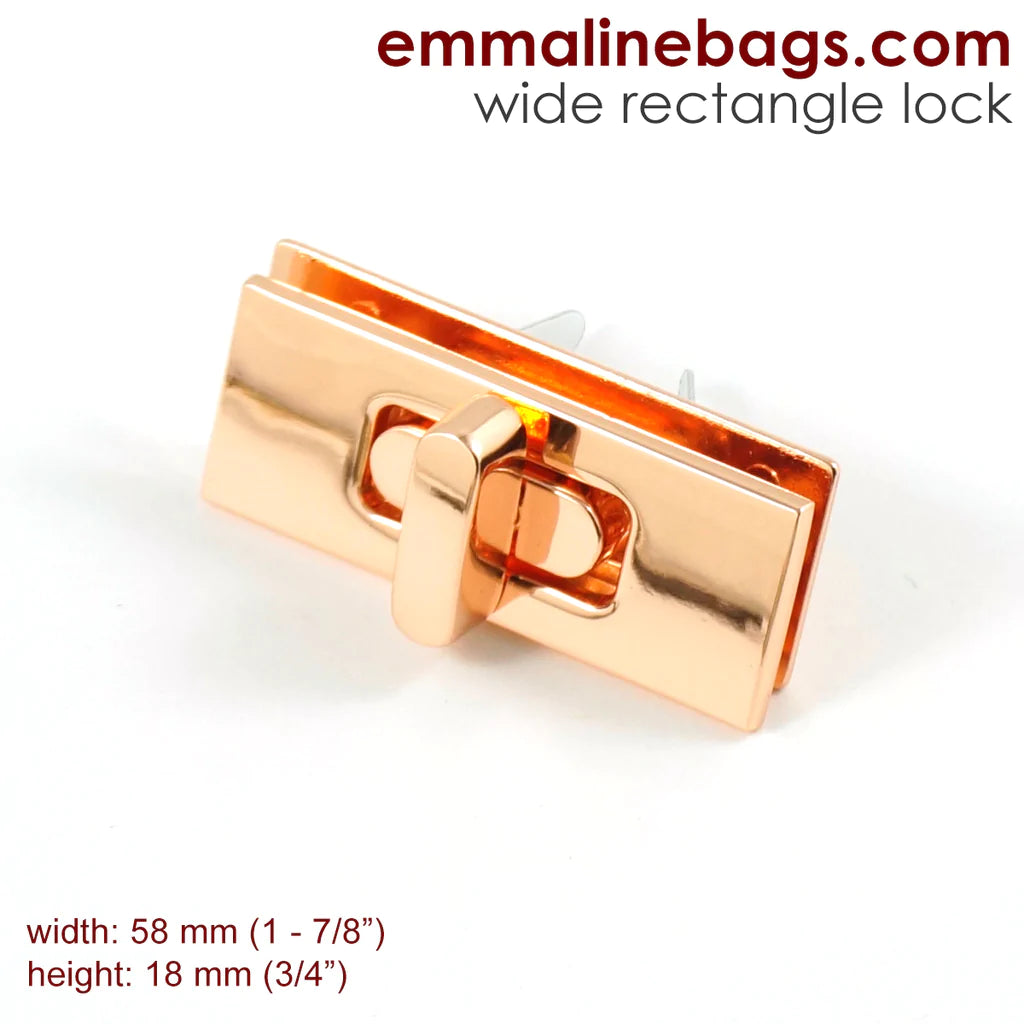 Emmaline Wide Rectangular Bag Lock