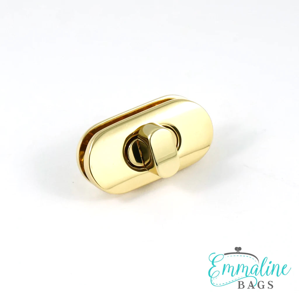 Emmaline Small Turn Lock - (with screws) - Black Rabbit Fabric Inc.