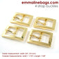 Double Ended Pin Buckles: (4 Pack)
